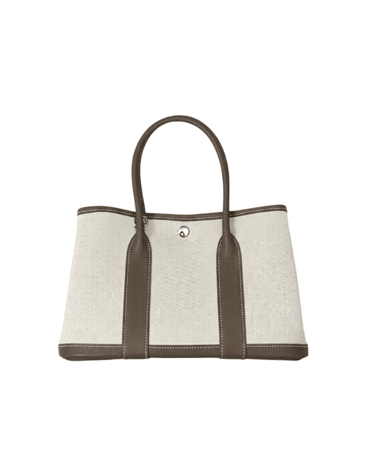 Austin Blaze Magnolia 25 Canvas Leather Tote in Dark Grey
