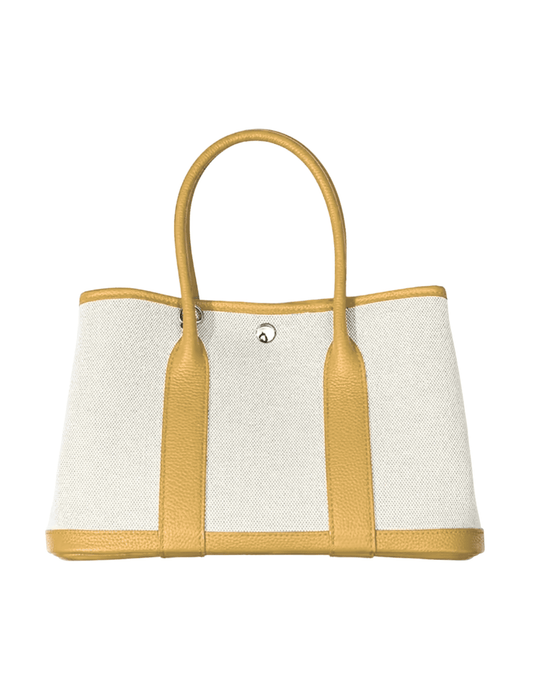 Austin Blaze Magnolia 31 Canvas Leather Tote in Yellow