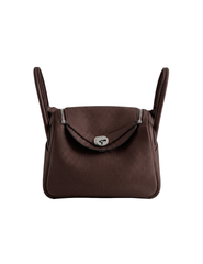 -Austin Blaze Nina Mini Leather Double Side Handle Bag in Chocolate