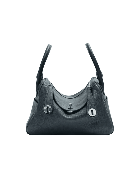 Austin Blaze Nina Mini Leather Double Side Handle Bag in Midnight-FRONT