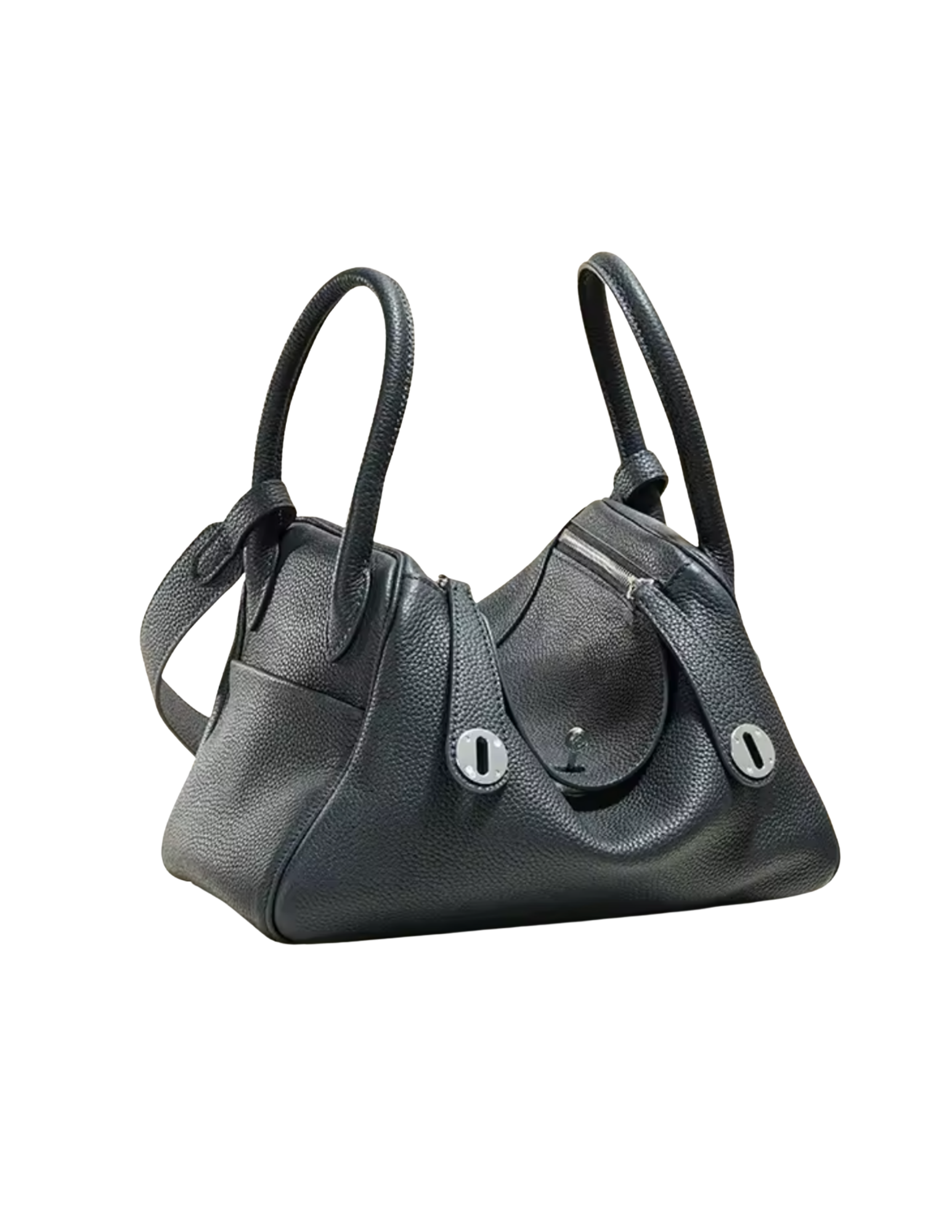 Austin Blaze Nina Mini Leather Double Side Handle Bag in Midnight-SIDE