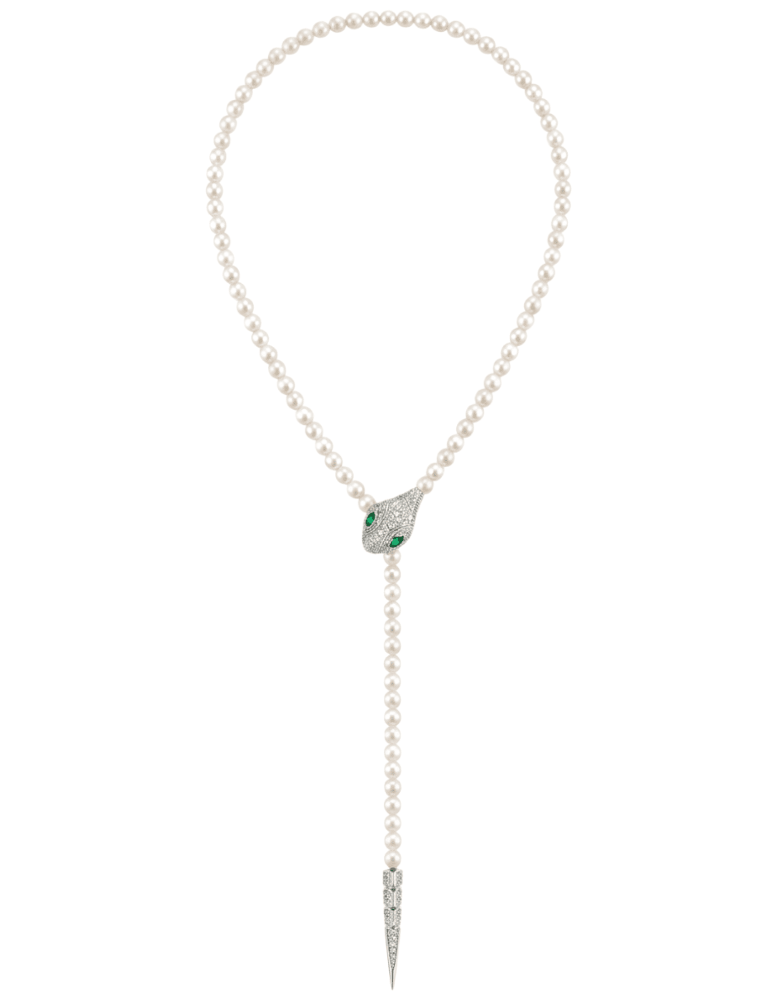 Austin Blaze Paola Pearl Serpent Lariat Necklace