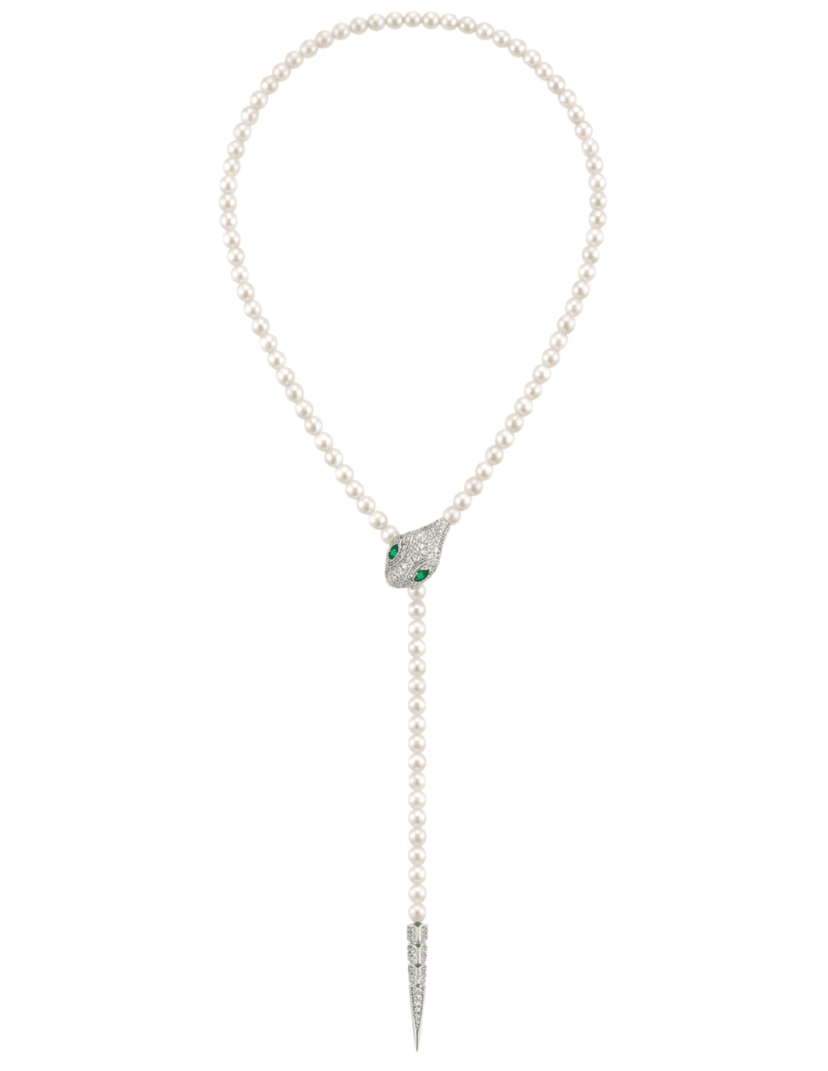 Austin Blaze Paola Pearl Serpent Lariat Necklace