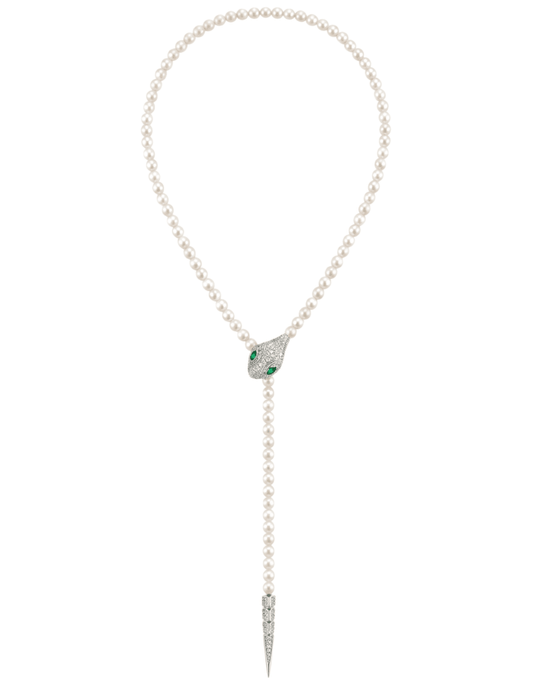 Austin Blaze Paola Pearl Serpent Lariat Necklace
