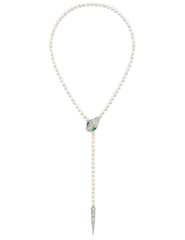 Austin Blaze Paola Pearl Serpent Lariat Necklace