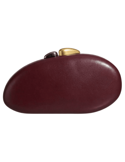 Austin Blaze Pimm Sculptural Clutch in Burgundy