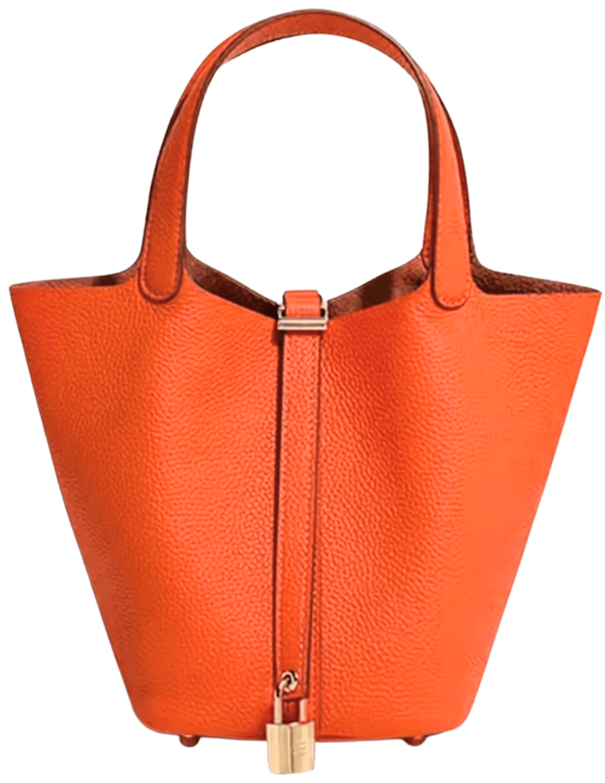 Austin Blaze Pippa Large Leather Basket Bag in Bright Orange