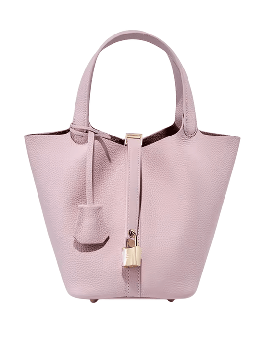 Austin Blaze Pippa Leather Basket Bag in Ballet Pink