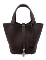 Austin Blaze Pippa Leather Basket Bag in Dark Chocolate