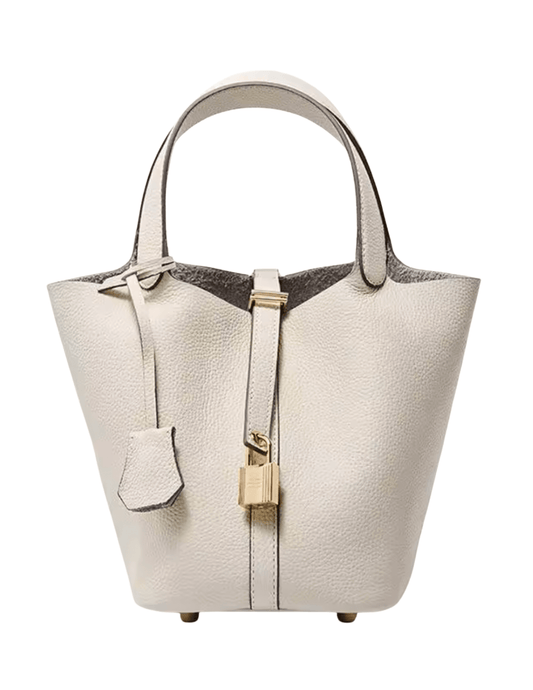 Austin Blaze Pippa Leather Basket Bag in Ivory