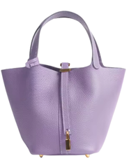 Austin Blaze Pippa Leather Basket Bag in Lavender