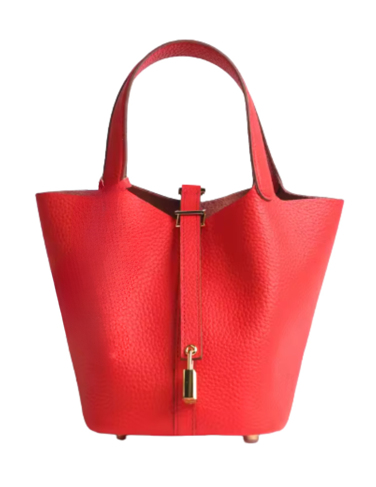 Austin Blaze Pippa Leather Basket Bag in Lipstick Red