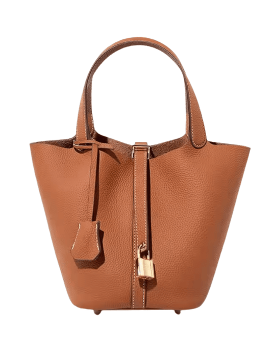 Austin Blaze Pippa Leather Basket Bag in Saddle