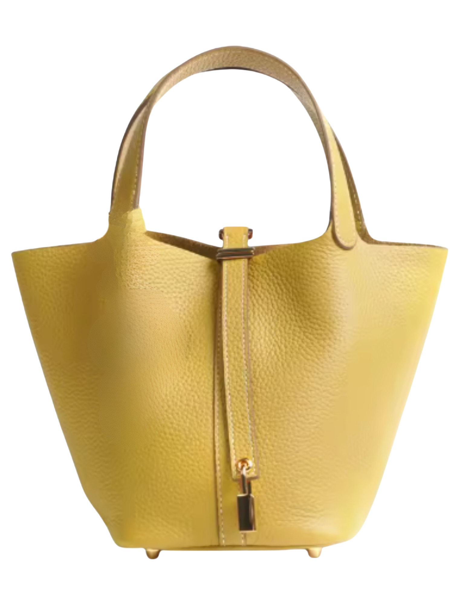 Austin Blaze Pippa Leather Basket Bag in Sunflower Yellow