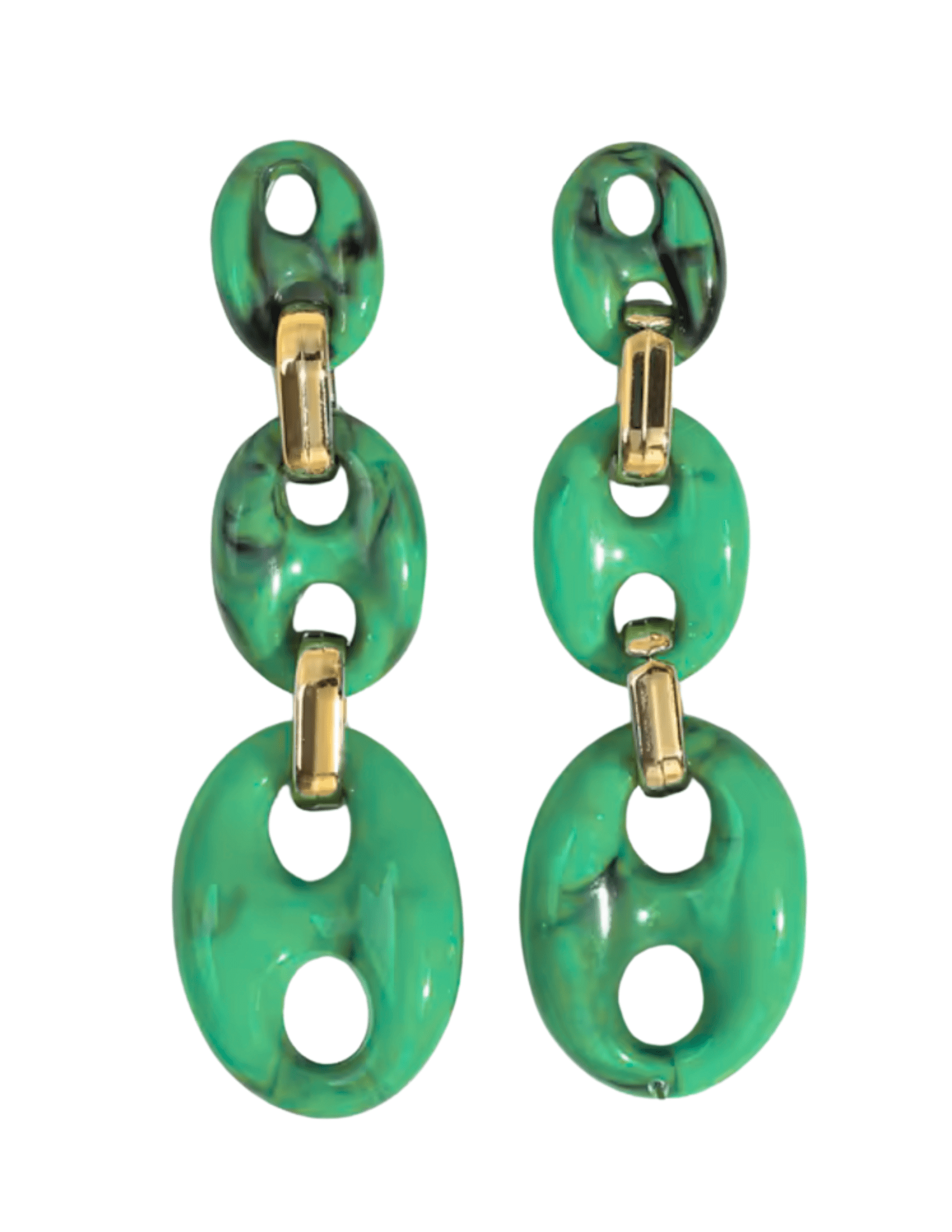 Austin Blaze Portia Pig Nose Resin Earrings in Green