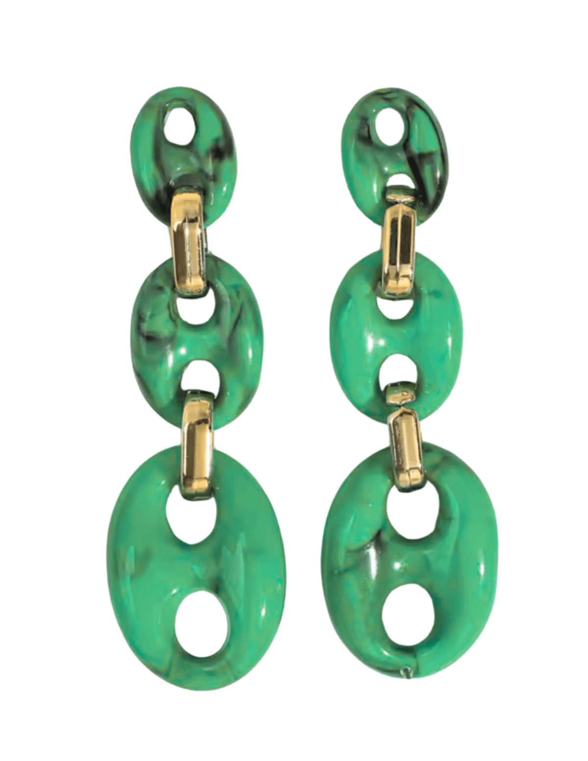 Austin Blaze Portia Pig Nose Resin Earrings in Green