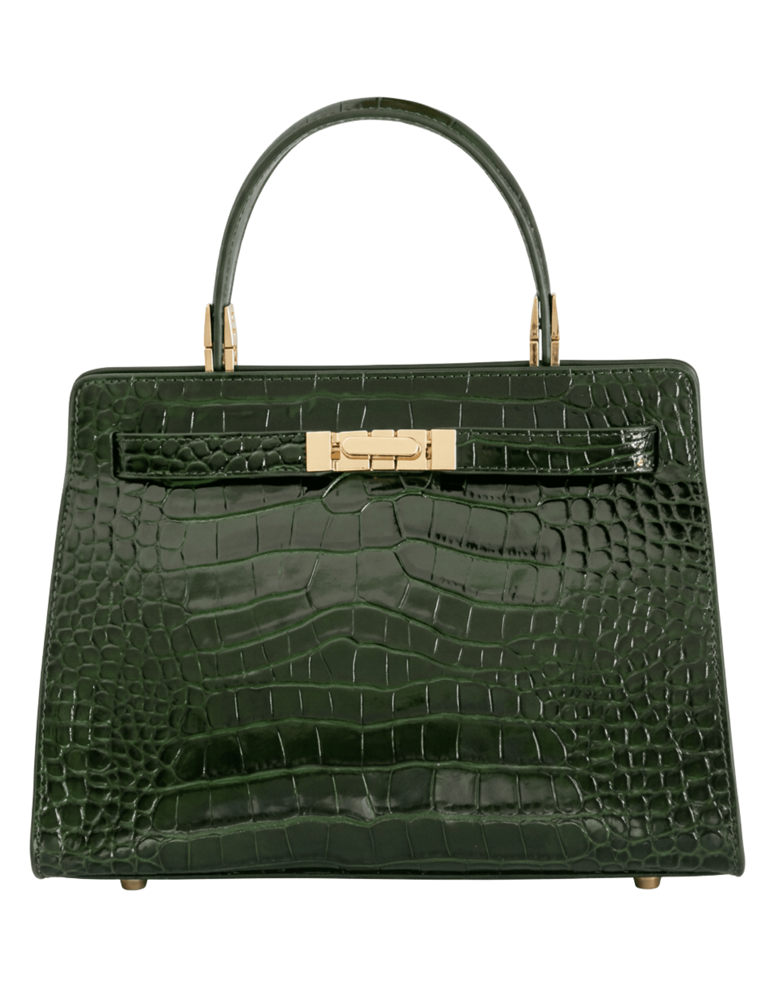 Austin Blaze Reagan Leather Top Handle Bag in Green Croc