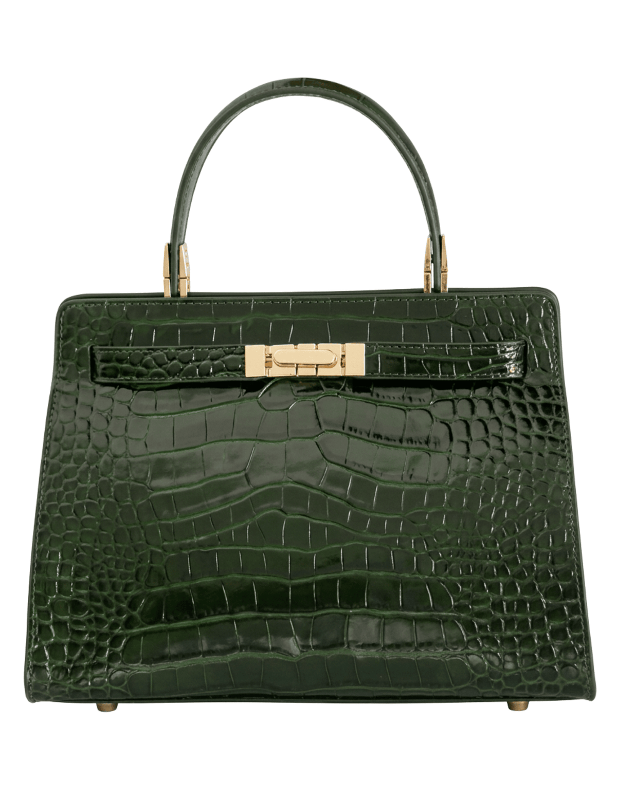 Austin Blaze Reagan Leather Top Handle Bag in Green Croc
