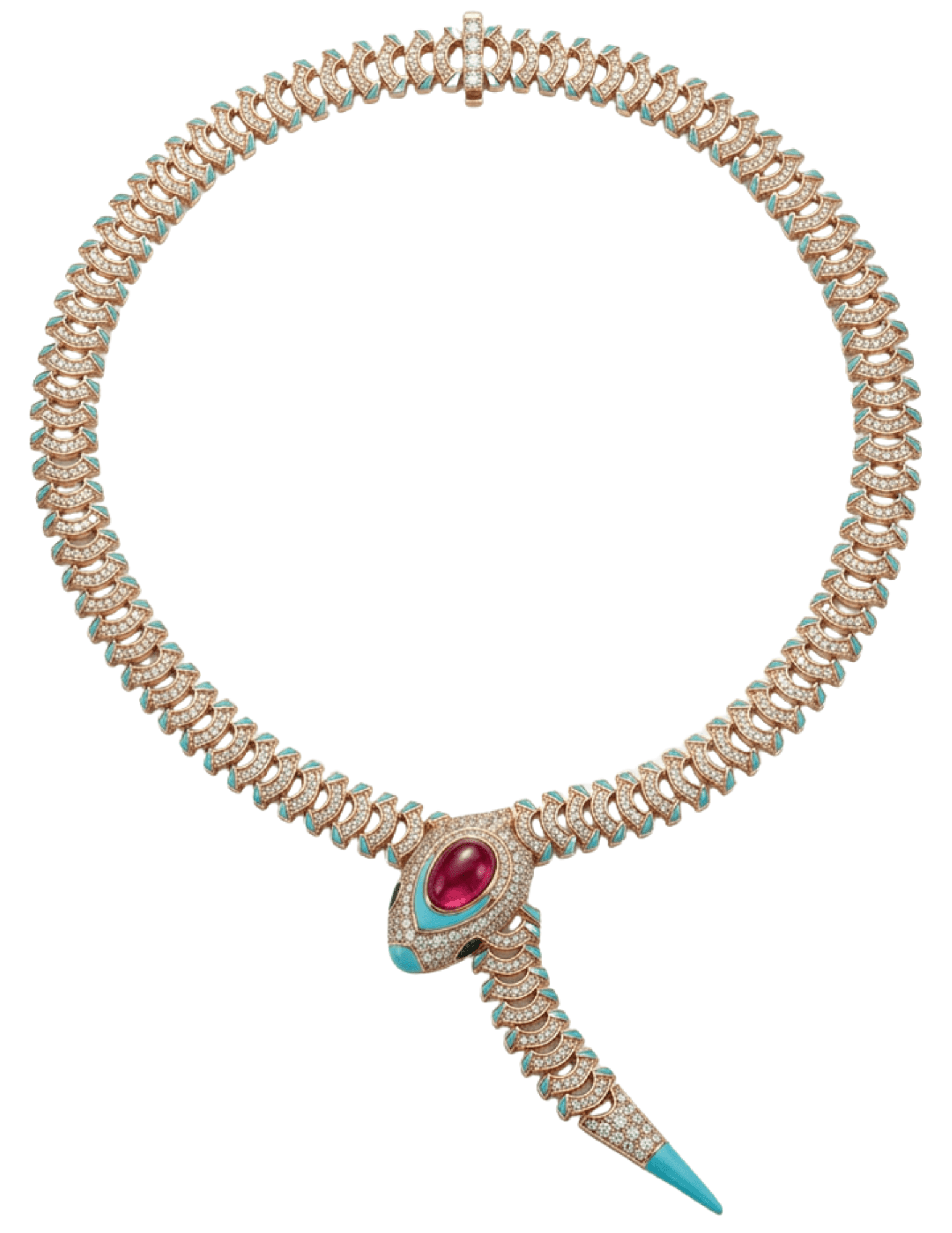 Austin Blaze Venom Embellished Necklace in Pink Multi