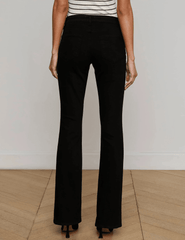 Back view of L’AGENCE Cara Low-Rise Bootcut Jeans in Noir