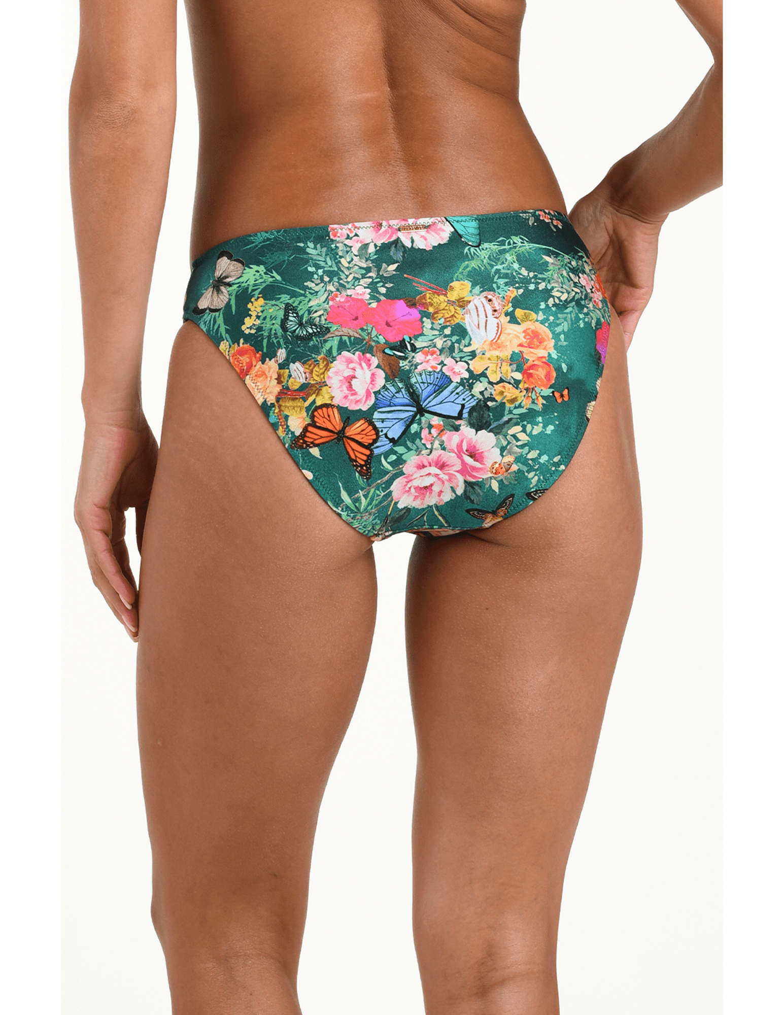 Back view of L’AGENCE Nicole Bikini Bottom with moderate coverage