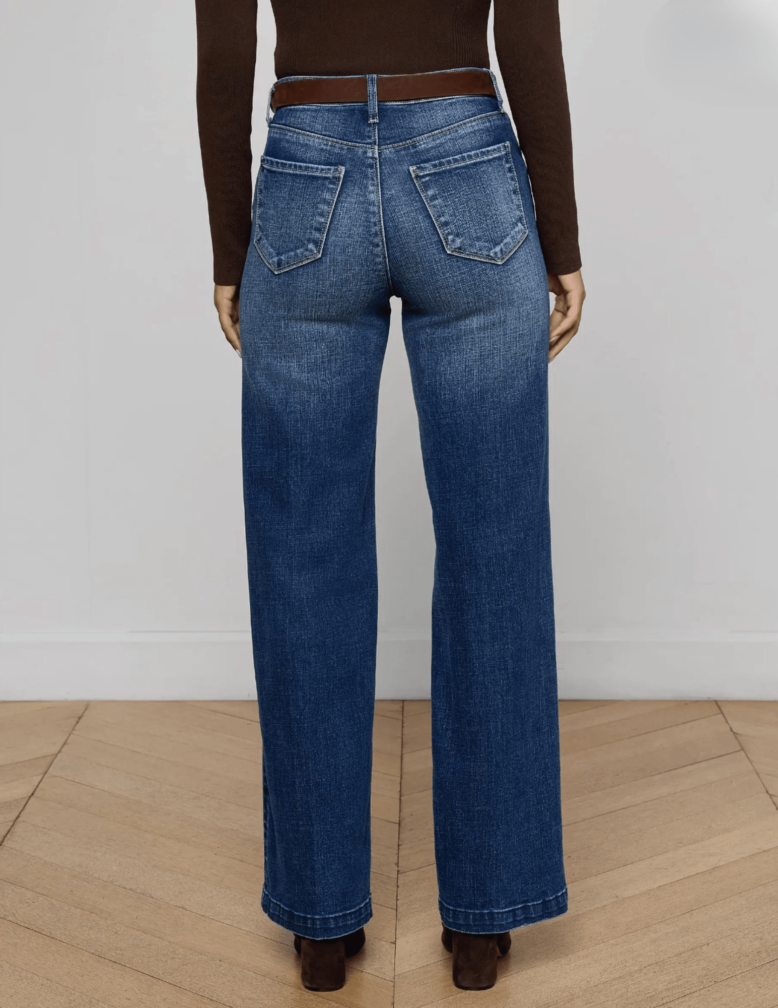 Back view of L’AGENCE Scottie High Rise Wide Leg Jeans in Gladstone