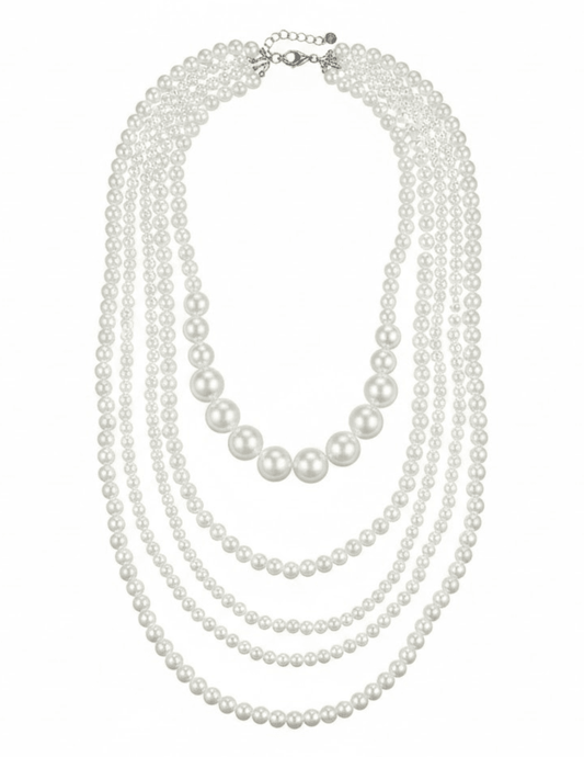 Fleur de Camélia Bree Layered Pearl Necklace