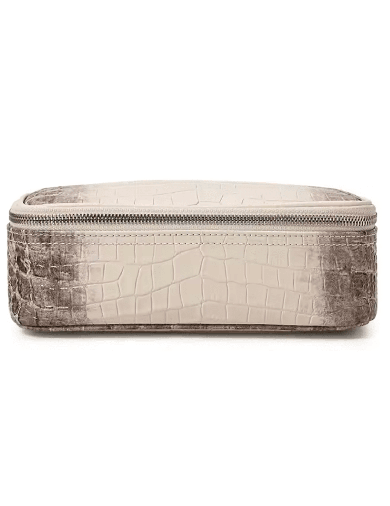 Fleur de Camélia Fran Mini Leather Cosmetic Case in Himalayan Croc