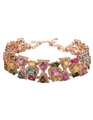 Fleur de Camélia Gloria Embellished Bracelet in Rose Gold.”