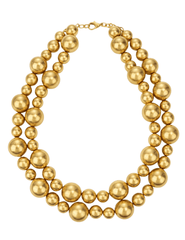 Fleur de Camélia Jasper Oversized Necklace in Gold