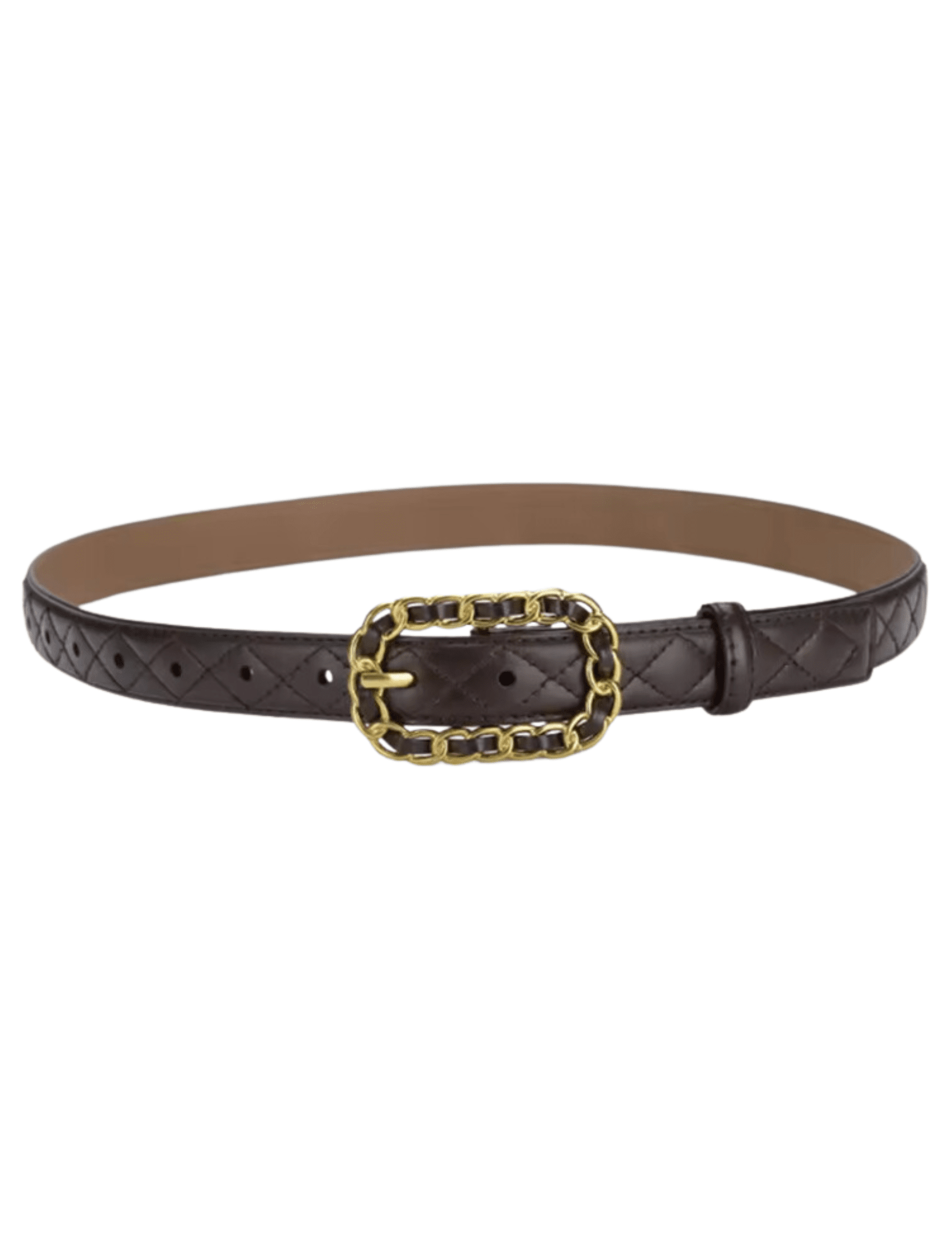 Fleur de Camélia - Fleur de Camélia Kimmy Quilted Leather Chain Buckle Belt - Buy Online