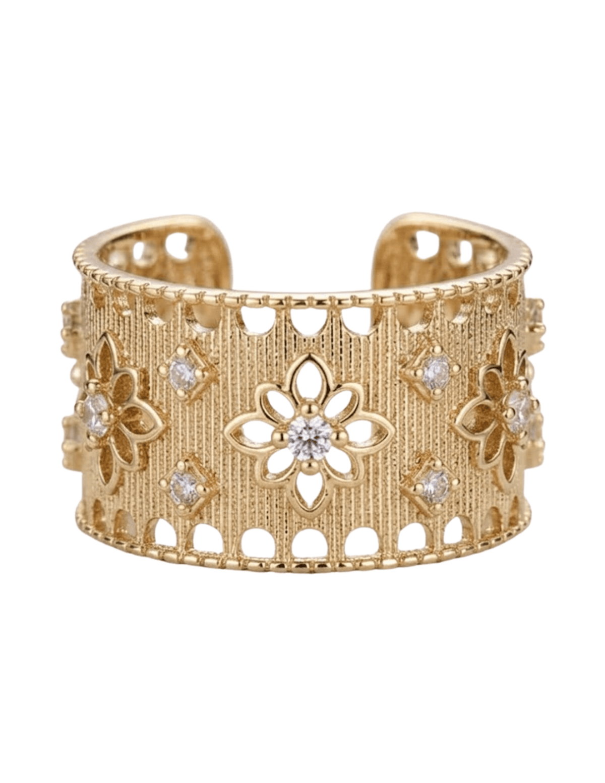 Fleur de Camélia Mavis Textured Ring in Gold