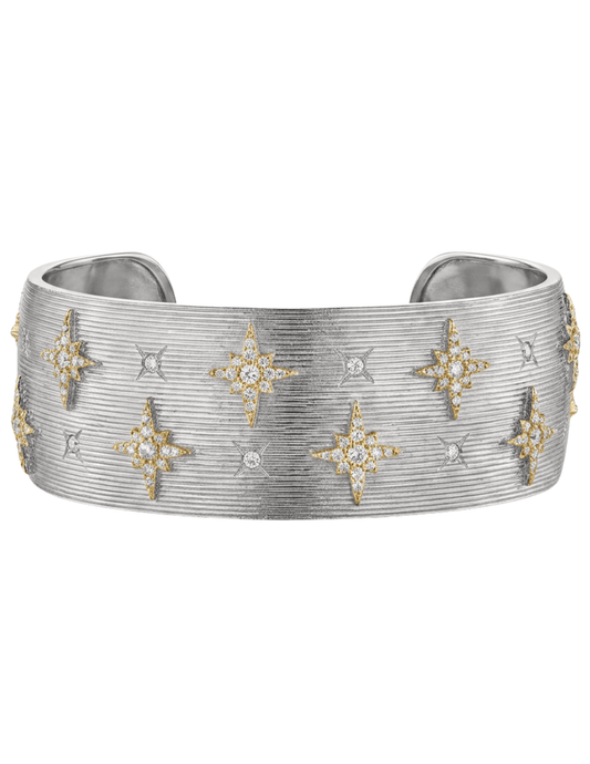 Fleur de Camélia Mia Textured Bangle in Silver