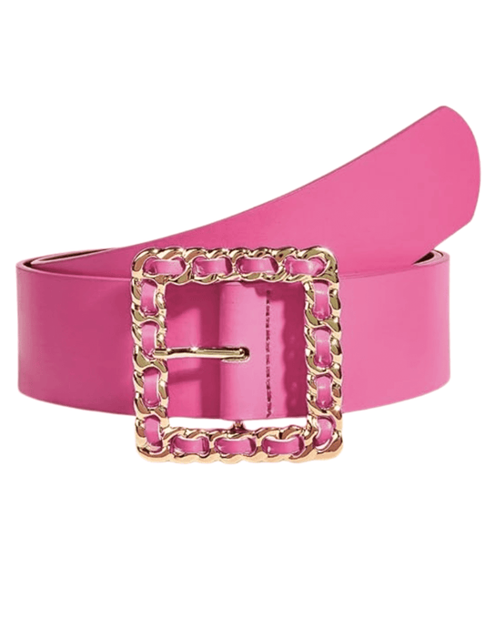 Fleur de Camélia Sheila Chain Buckle Belt in Pink