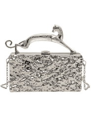 Fleur de Camélia - Fleur de Camélia Cheetah Handle Metallic Clutch - Buy Online