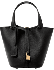 Austin Blaze Pippa Large Leather Basket Bag in Black