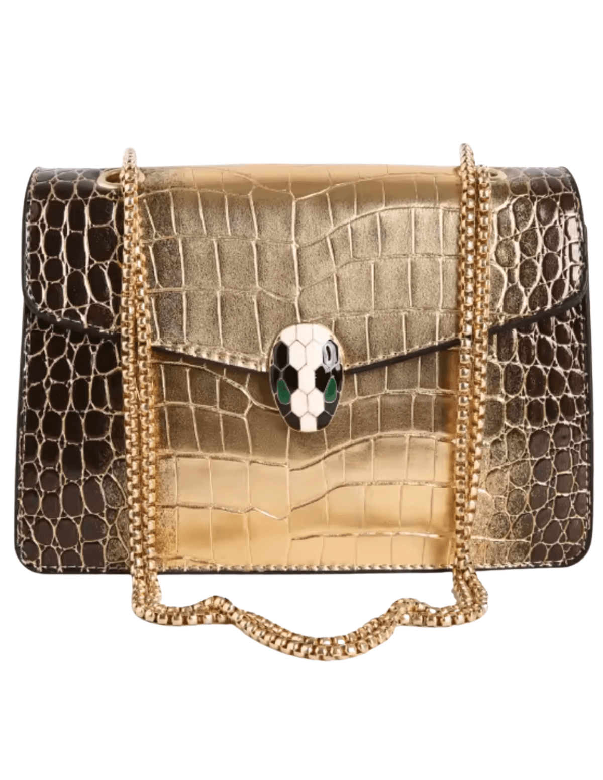 PRE-ORDER-Austin Blaze Etta Serpent Shoulder Bag in Gold