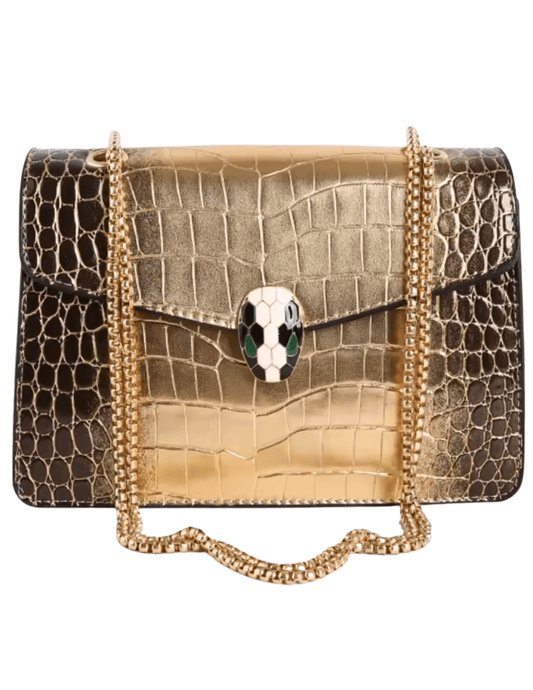 PRE-ORDER-Austin Blaze Etta Serpent Shoulder Bag in Gold
