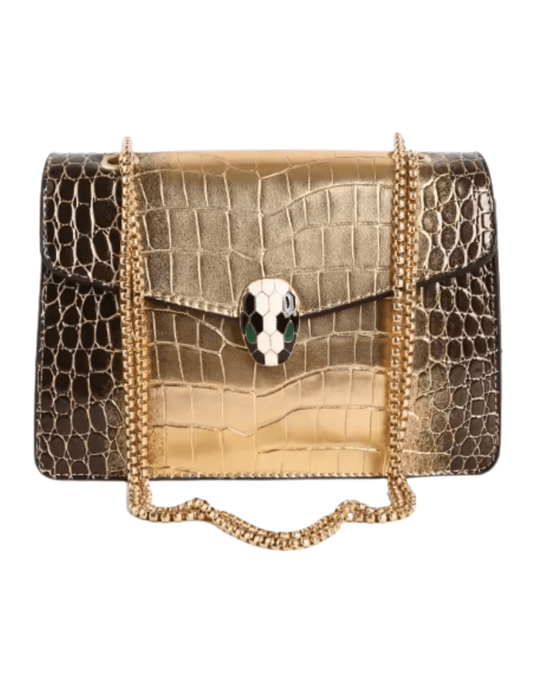 PRE-ORDER-Austin Blaze Etta Serpent Shoulder Bag in Gold