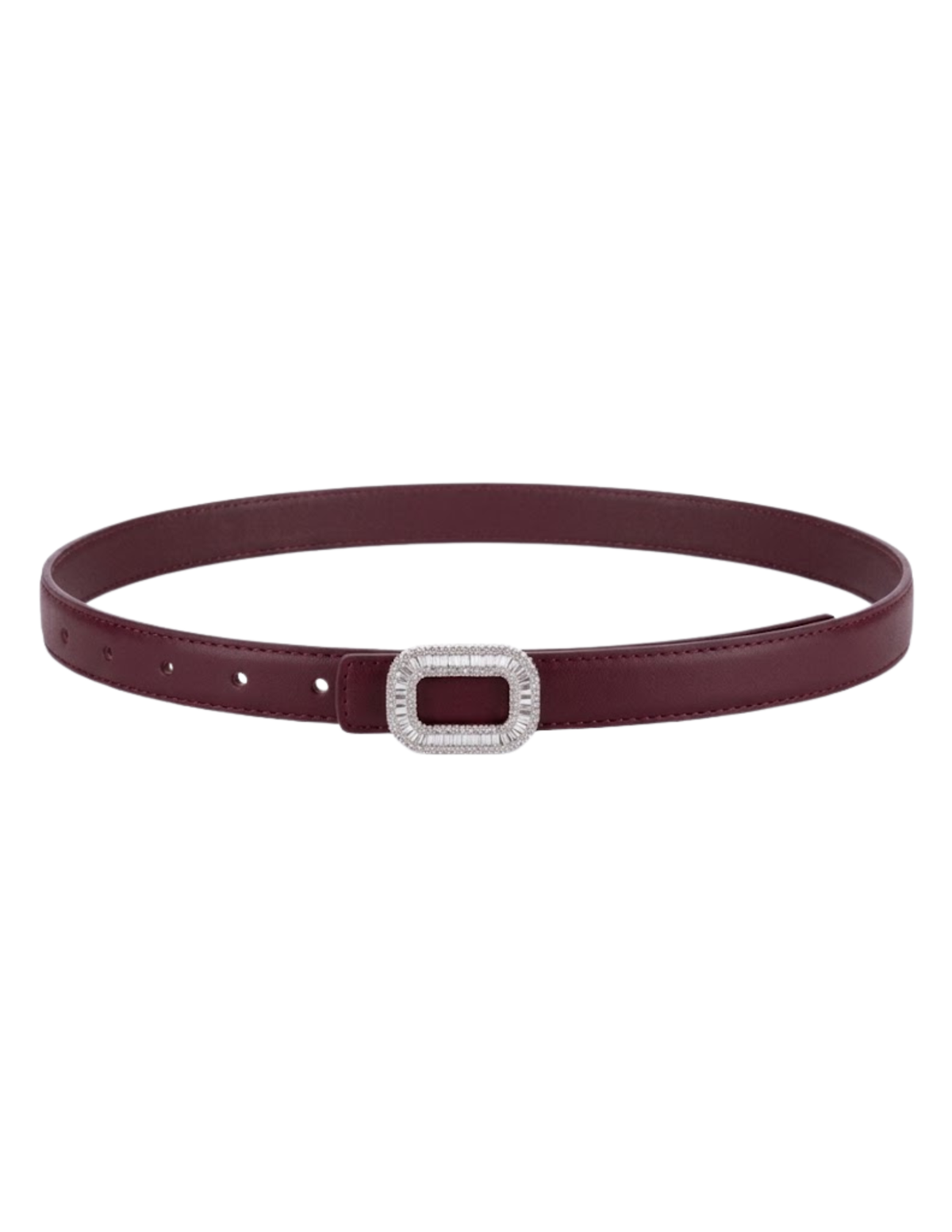 Fleur de Camélia Stella Leather Embellished Belt in Black