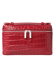 PRE-ORDER-Bryony Salina Croc Embossed Handbag in Red