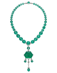 Austin Blaze Zinnea Glass Statement Necklace in Teal