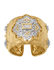 Fleur de Camélia Esmé Two-Tone Textured Ring in Gold