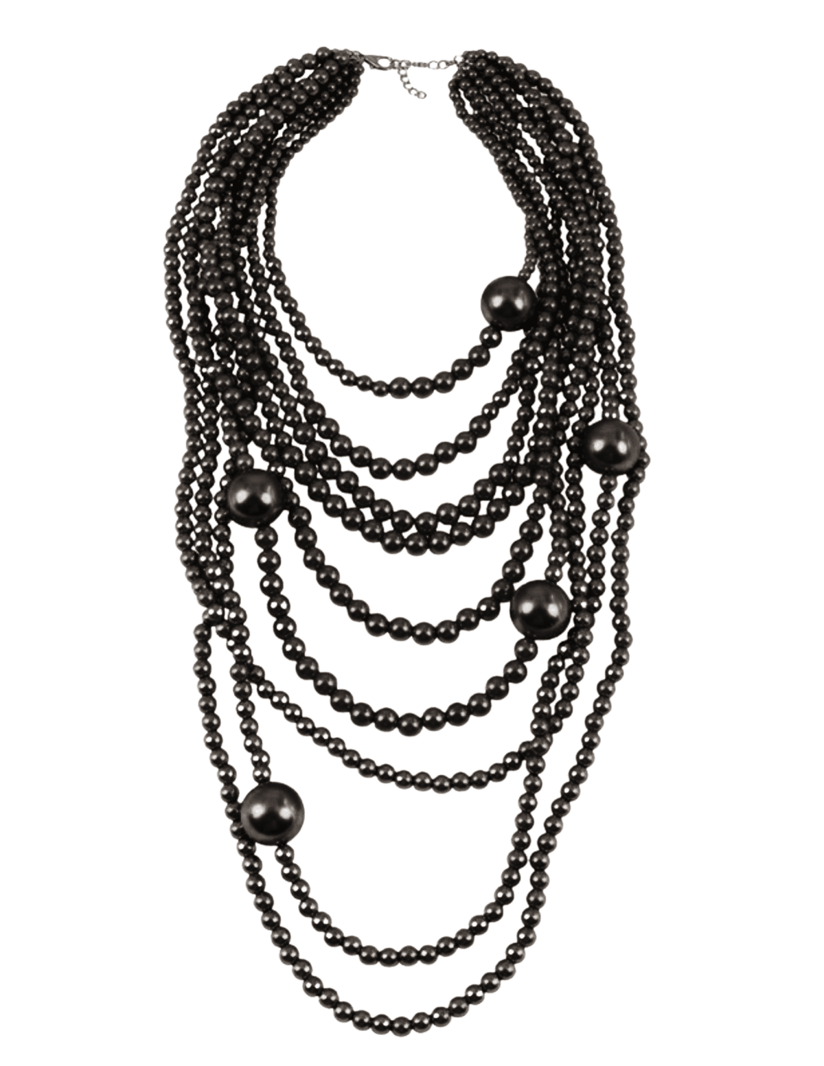 PRE-ORDER-Fleur de Camélia Ivy Oversized Pearl Necklace in Black