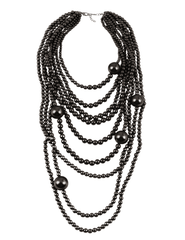 PRE-ORDER-Fleur de Camélia Ivy Oversized Pearl Necklace in Black