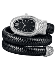 St. Barths La Robe Lucille Serpent Wrap Watch in Black & Silver