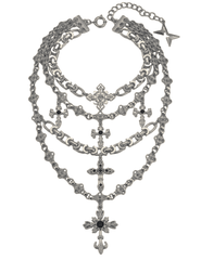 Fleur de Camélia - PRE-ORDER-Fleur de Camélia Esther Layered Necklace in Silver & Balck - Buy Online