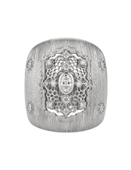 Fleur de Camélia Acacia Textured Ring in Silver