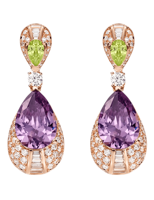 Fleur de Camélia Tiana CZ Earrings in Rose Gold