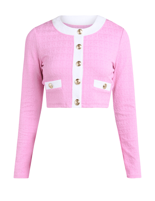L'AGENCE Adaline Swim Cardigan in Blush - Buy Online
